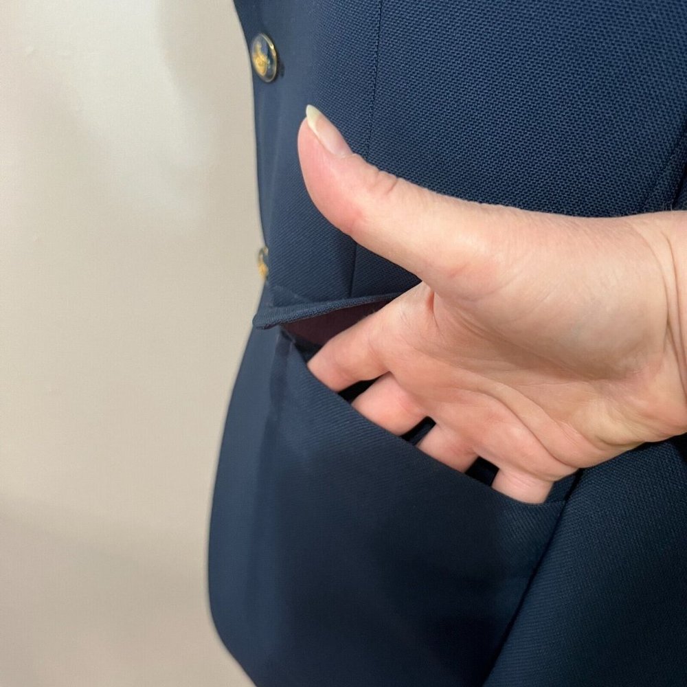 Vintage 70s Blazer Suit Jacket The Knack Sport Coat Blue Vtg Midcentury Mens 38R - Picture 9 of 13